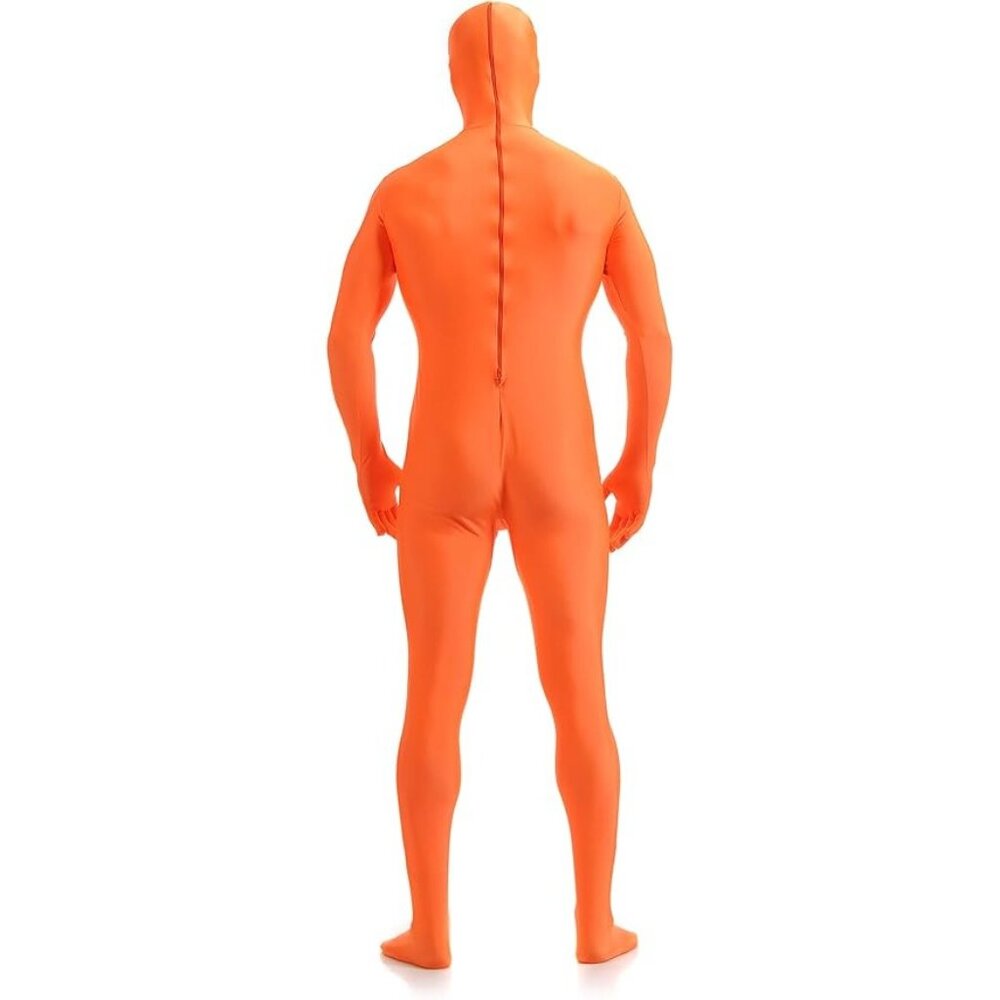 Orange Full Bodysuit Costume Lorax, Crayon, Carrot, High Stretch Fabric M - Picture 2 of 5
